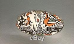 Native American Pottery ACOMA INDIAN BIRD SIGNED J LEWIS 5X2