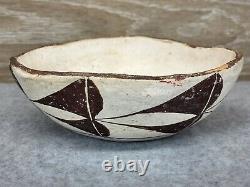 Native American Pottery Acoma Antique Hand Coiled Bowl