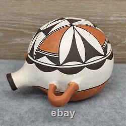Native American Pottery Acoma Hand Coiled Polychrome Canteen