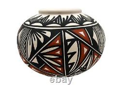 Native American Pottery Acoma Hand Painted Southwest Home Decor Vase L Poncho