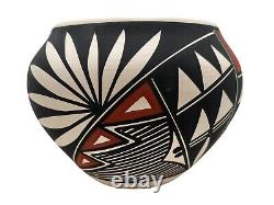 Native American Pottery Acoma Hand Painted Southwest Home Decor Vase Victorino