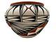 Native American Pottery Acoma Handmade Fine Line Hand Painted Vase Loretta Joe