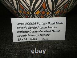Native American Pottery Acoma Handmade Stunning Work Beautiful Large 14 Inch