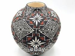 Native American Pottery Acoma Handmade Stunning Work Signed Beautiful
