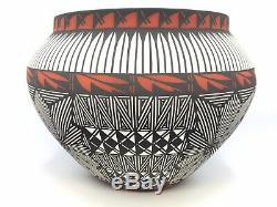 Native American Pottery Acoma Handmade Stunning Work Signed Stunning Large