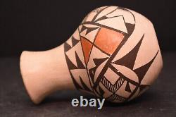 Native American Pottery Acoma Indian Antique Hand Painted Vase Jug Pot VTG 5