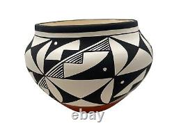 Native American Pottery Acoma Indian Vase Handmade Hand Painted Corrine Louis