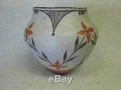 Native American Pottery Acoma Polychrome Pottery Vase Zia Pueblo Large Floral