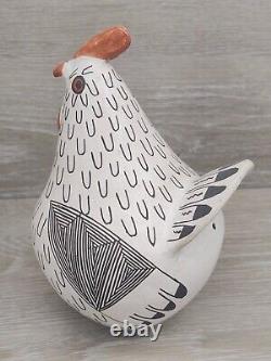 Native American Pottery Acoma Pueblo Hand Coiled Marie Z. Chino Chicken Effigy