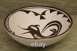 Native American Pottery Acoma Pueblo Life Line Bowl By Rose Chino Garcia
