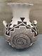 Native American Pottery Acoma Pueblo Regina Leno-Shutiva Large Fine Line Vase