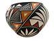 Native American Pottery Acoma Vase Handmade Hand Painted Keith Sr