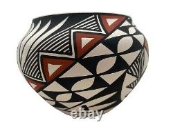 Native American Pottery Acoma Vase Handmade Hand Painted Keith Sr