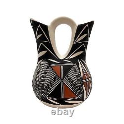Native American Pottery Acoma Wedding Vase Fine Line Home Decor Vase B Garcia