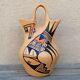 Native American Pottery-Authentic Hopi Hand Coiled Wedding Vase-Gloria Yesslith