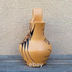Native American Pottery-Authentic Hopi Hand Coiled Wedding Vase-Gloria Yesslith