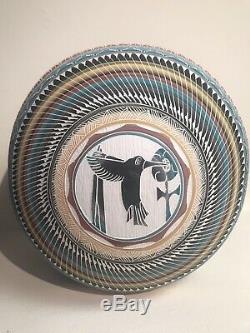 Native American Pottery Bear Kokopelli Big Pot Stunning Etch Work Hand Crafted