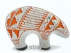 Native American Pottery Bear Sculpture Handmade Navajo Indian Michael Charlie