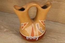 Native American Pottery Hand Made Jemez Pueblo Wedding Vase