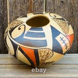 Native American Pottery-Hopi Hand Coiled Pot-Adelle Nampeyo