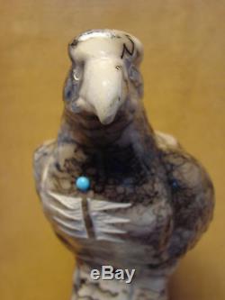 Native American Pottery Horsehair Eagle Sculpture by Vail! Navajo Pot