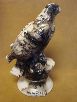 Native American Pottery Horsehair Eagle Sculpture by Vail! Navajo Pot