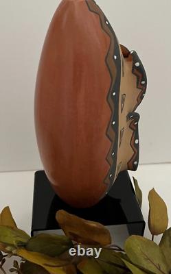 Native American Pottery Jemez Pueblo Felicia Fragua Polychrome Jar Storyteller