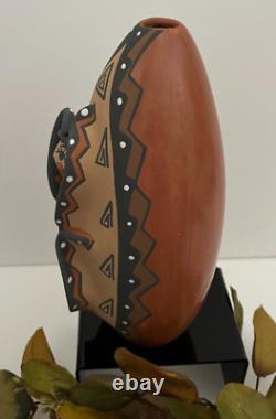 Native American Pottery Jemez Pueblo Felicia Fragua Polychrome Jar Storyteller