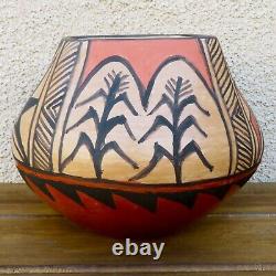 Native American Pottery-Jemez Pueblo Handmade Corn Pot-Juanita Fragua
