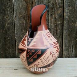Native American Pottery-Jemez Pueblo Pottery-Hand Coiled Pot-Geraldine Sandia