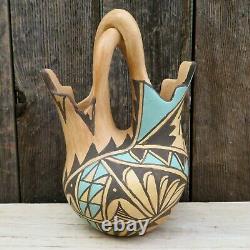 Native American Pottery-Jemez Pueblo Pottery-Handmade Wedding Vase-J. Fragua