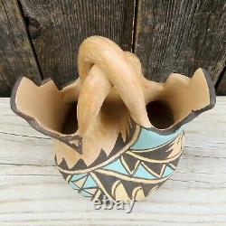 Native American Pottery-Jemez Pueblo Pottery-Handmade Wedding Vase-J. Fragua
