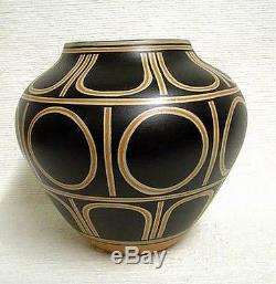 Native American Pottery LRG 12x12 Polychrome Vase Santo Domingo Thomas Tenorio