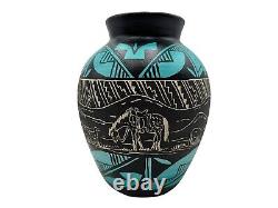 Native American Pottery Navajo Handmade Home Decor Vase AT