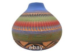 Native American Pottery Navajo Vase Handmade Hand Painted Home Decor J Thomas