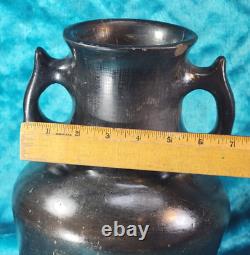 Native American Pottery Santa Clara Antique Blackware Water Jug
