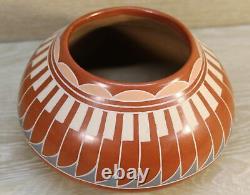 Native American Pottery Santa Clara Pueblo Polished Red Ware Jar By Belen Tapia