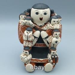 Native American Pottery Storyteller Figure Cochiti Vangie Suina Signed 1984 5.5