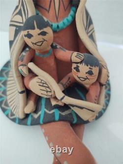 Native American Pottery Storyteller Signed CAROL LUCERO GACHUPIN