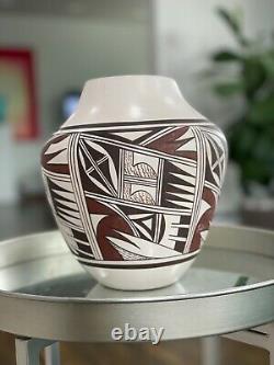 Native American Pottery Vase Polychrome 8 tall by Marianne