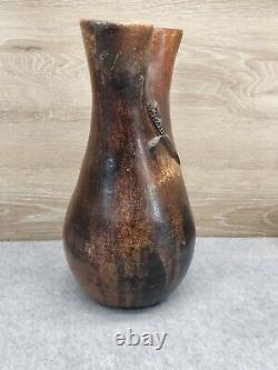 Native American Pottery Vintage Picuris Pueblo Hand Coiled Wedding Vase