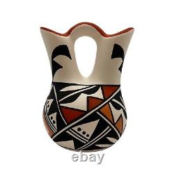 Native American Pottery Wedding Vase Acoma Home Decor Handmade Indian Enoch Joe