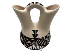 Native American Pottery Wedding Vase Acoma Home Decor Handmade Indian MC