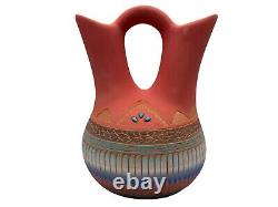 Native American Pottery Wedding Vase Navajo Handmade Home Decor Robinson V