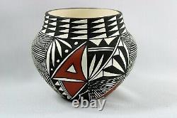 Native American Pueblo Pottery Fine Line Design Vintage ACOMA POTTERY Olla