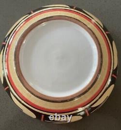 Native American Pueblo Pottery Polychrome Bowl Squash Blossom Pattern