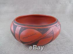 Native American Redware bowl signed Winona Silas