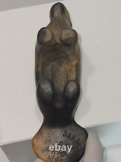Native American SARAH AYERS Master Potter Catawba Indian Beaver Sculpture Rare
