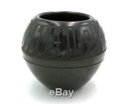 Native American San Ildefonso Blackware Pot by Than Tsideh (Erik Fender)
