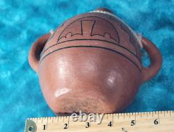 Native American Santa Ana Pueblo Antique Canteen Pottery